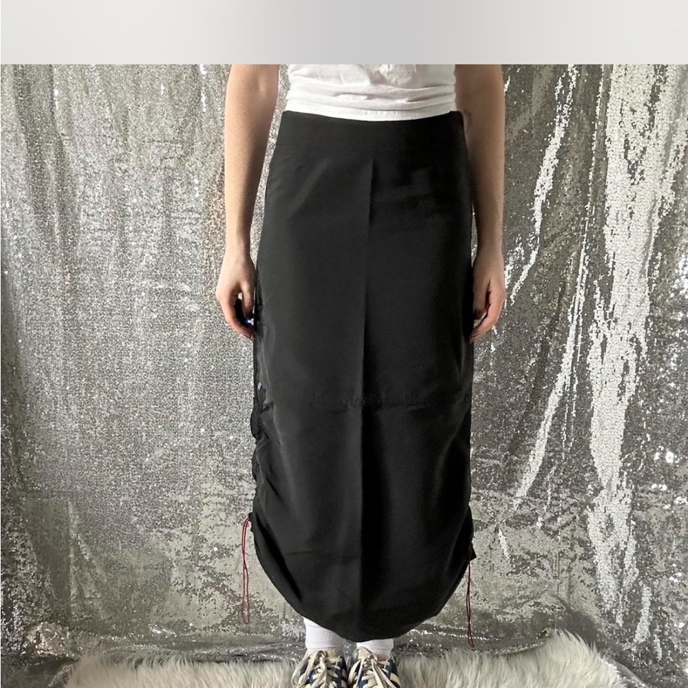 vintage tna black cargo skirt maxi